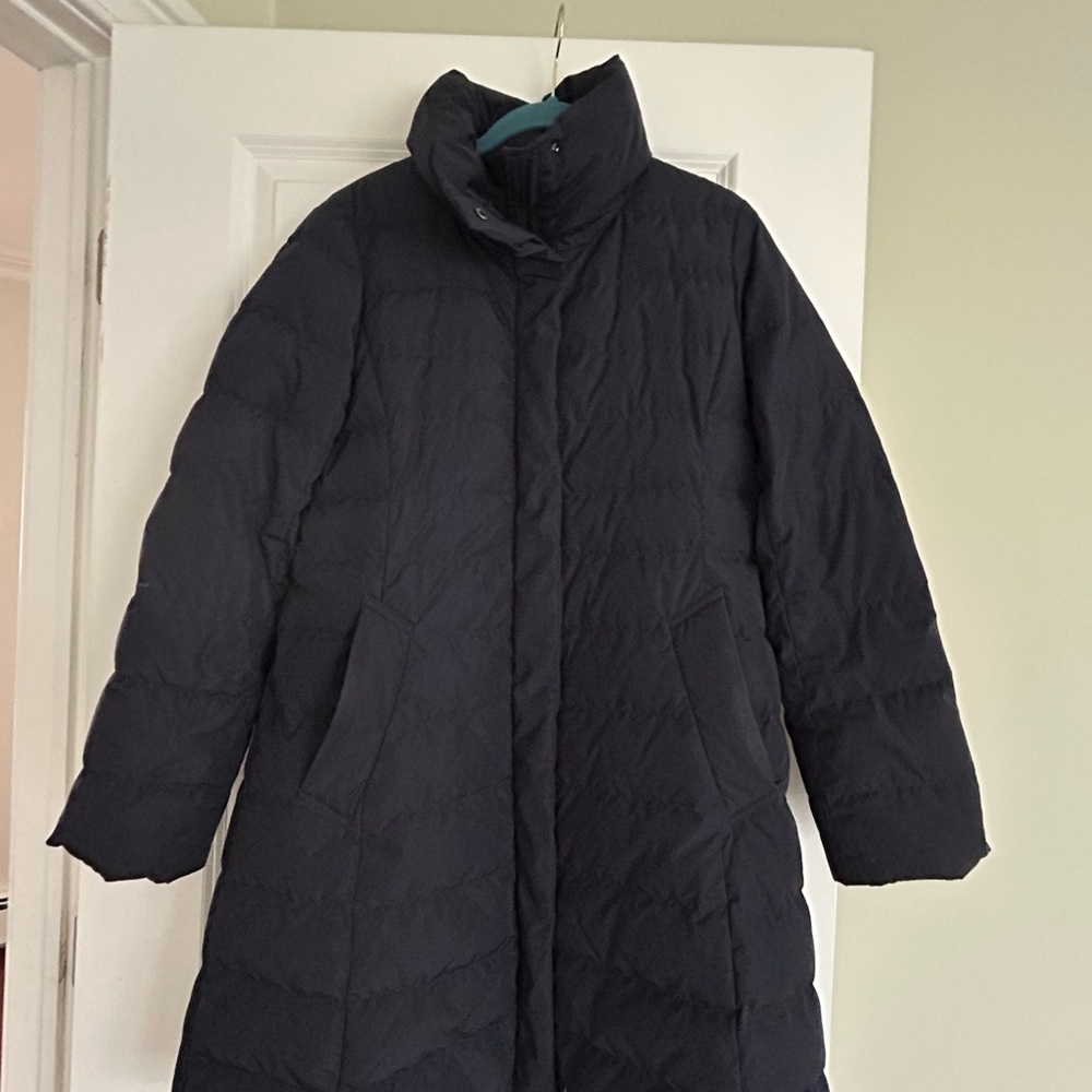 Women's Navy Quilted Puffer Coat
